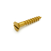 2.0 X 16 (No2 X 5/8inch) Brass Slot Countersunk Woodscrews DIN 97